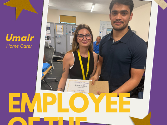 Congratulations to Umair for winning employee of the month.